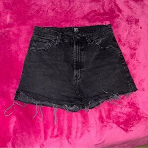 BDG Black Jean Shorts High-Waisted Distressed